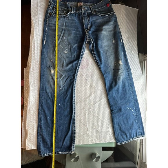 True Religion two piece embellished  jean jacket and Pants-Size:38.   Jacket X/L - Picture 13 of 14